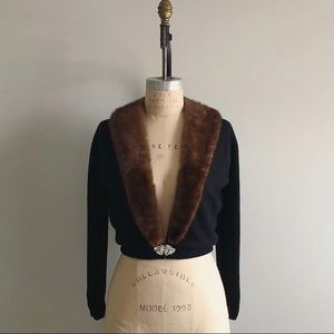 Vintage 1940’s City Fur Co. Cashmere Fur Sweater
